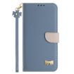 Xiaomi 14T Pro Light Blue Metal Bow Leather Case with Hand Strap - 2