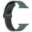 Olive Green Black Magnetic Silicone Band for Apple Watch 46/49/45/44mm - 3