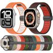 Magnetic Silicone Watch Band for Apple Watch 46/49/45/44mm - Grey Yellow - 5