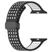 Apple Watch Band 42/41/40/38mm Magnetic Buckle Silicone Black White - 2