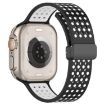 Apple Watch Band 42/41/40/38mm Magnetic Buckle Silicone Black White - 4