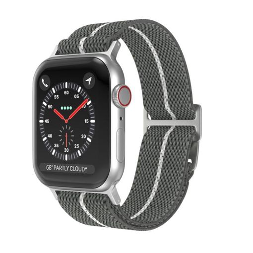 Dual-Color Nylon Watch Band for Apple Watch 42/41/40/38mm - Grey White - 1