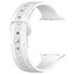 Apple Watch Band 42/41/40/38mm Vertical Grain Reverse Buckle Silicone White - 2