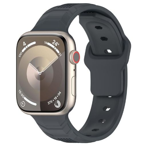 Apple Watch Band 42/41/40/38mm Vertical Grain Silicone - Platinum Gray - 1
