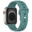 Apple Watch Band 42/41/40/38mm Silicone Reverse Buckle Pine Needle Green - 4