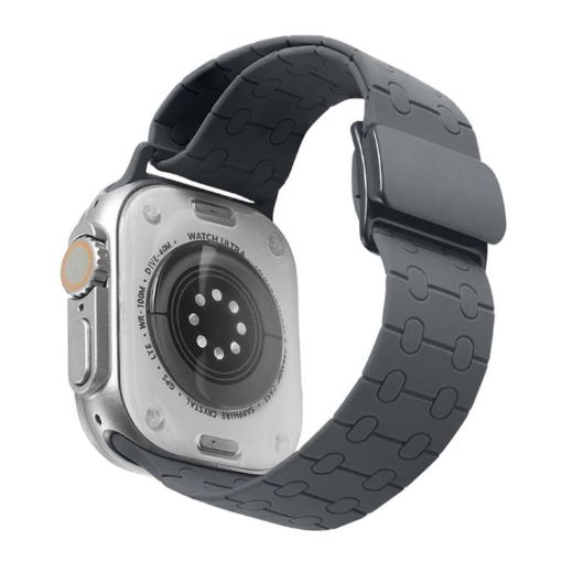 Apple Watch Band 46/49/45/44mm Magnetic Buckle Silicone Starry Gray - 1