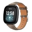 Fitbit Versa 4/3/Sense 2/1 20mm Black Shark Leather Band (Light Grey) - 1