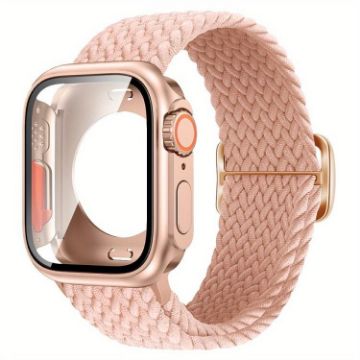 Apple Watch Series 10 46mm Nylon Band & Ultra 49mm Case - Pink - 1