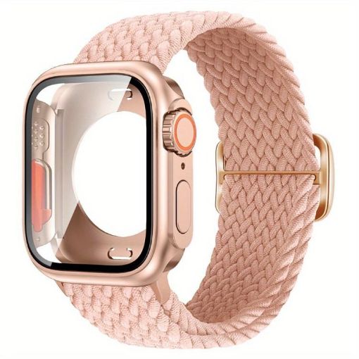 Apple Watch Series 10 42mm Nylon Band & Ultra 49mm Case - Pink - 1