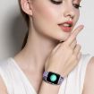 Apple Watch 44mm/45mm Nylon Band & TPU Case, Dark Blue Ladder Buckle - 5