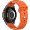 18mm Orange I-Shaped Solid Color Silicone Watch Band - 2