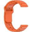 18mm Orange I-Shaped Solid Color Silicone Watch Band - 4