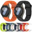 18mm Orange I-Shaped Solid Color Silicone Watch Band - 5