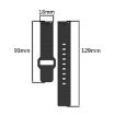 18mm I-Shaped Starlight Solid Color Silicone Watch Band - 7