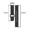 Dual Color 18mm I-Shaped Silicone Watch Band - White Grey - 7