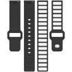 Dual Color 18mm I-Shaped Silicone Watch Band - White Grey - 8