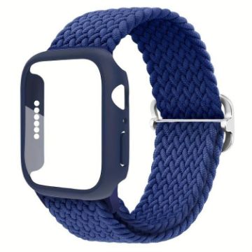 Apple Watch Series 10 42mm Nylon Band & Case - Dark Blue - 1