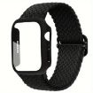 Apple Watch Series 10 42mm Nylon Band & Frosted Case (Black) - 1