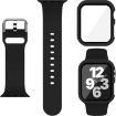 Apple Watch Series 10 46mm Silicone Band & PC Case (Black) - 1