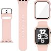 Apple Watch Series 10 42mm Pink Silicone Band & PC Case Combo - 1