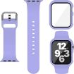 Apple Watch 40mm/41mm Purple Silicone Band with PC Case - 1
