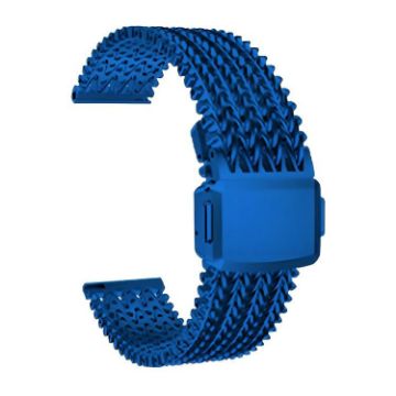 22mm Blue Mesh Magnetic Stainless Steel Watch Band - 1
