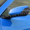 Chevrolet Corvette C8 Rearview Mirror Stickers 4pcs Set Gold Foil - 3