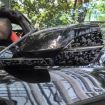 Chevrolet Corvette C8 Rearview Mirror Stickers 4pcs Set Gold Foil - 4