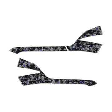 Chevrolet Corvette C8 2020+ Gold Foil Carbon Fiber Mirror Stickers 4pcs - 1
