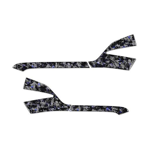 Chevrolet Corvette C8 2020+ Gold Foil Carbon Fiber Mirror Stickers 4pcs - 1