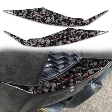 Gold Foil Carbon Fiber Rear Air Vent Stickers for Corvette C8 2020+ - 1