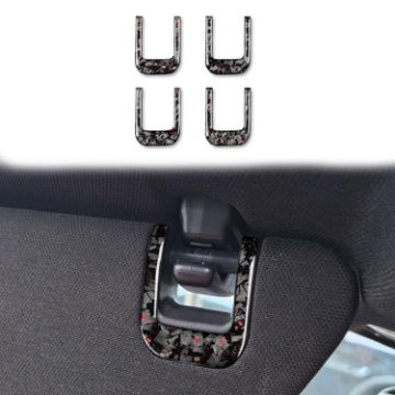 Gold Foil Carbon Fiber Sun Visor Stickers for Corvette C8 2020+ (4pcs) - 1