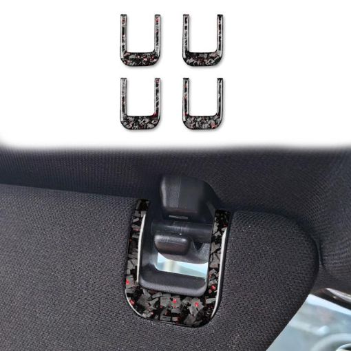 Gold Foil Carbon Fiber Sun Visor Stickers for Corvette C8 2020+ (4pcs) - 1