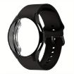 Samsung Galaxy Watch 7 40mm Silicone Band with PC Case - Black - 1
