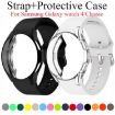 Samsung Galaxy Watch 7 40mm Silicone Band with PC Case - Black - 4