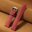 18mm Red Retro Crazy Horse Leather Watch Band xDfind - 2