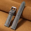 20mm Grey Retro Crazy Horse Leather Watch Band - xDfind - 2