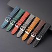 22mm Dark Brown Retro Crazy Horse Leather Watch Band xDfind - 5