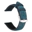 Suunto 9/9 Baro/D5/Core/7 24mm Blue Leather Watch Band Retro Texture - 1