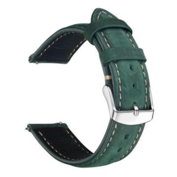 Green 24mm Leather Watch Band for Suunto 9/9 Baro/D5/Core/7 - Retro Style - 1