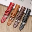 Light Blue 20mm Bamboo Texture Leather Watch Band with Pin Buckle - 3