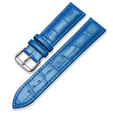 Light Blue 24mm Bamboo Texture Leather Watch Band for Suunto 9/9 Baro/D5/Core/7 - 1