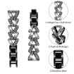 20mm Black Diamond Metal Watch Band for Garmin Venu/Venu 2/Sq/Sq2 - 3
