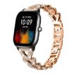 20mm Rose Gold Diamond Metal Watch Band for Amazfit GTS4/3/2/2e/2 Mini - 1