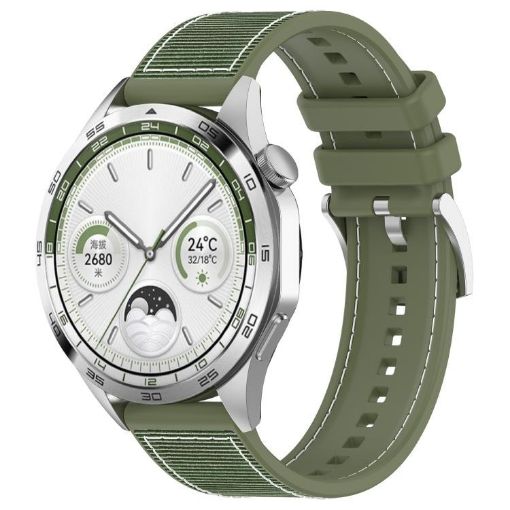 22mm Green xDfind Hybrid Nylon Braid Silicone Watch Band - 1