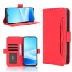 Meizu Note 16 Pro 5G Red Leather Case with Card Slots - Calf Texture - 1