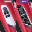 Gold Foil Carbon Fiber Window Stickers for Corvette C8 2020+, Red - 5