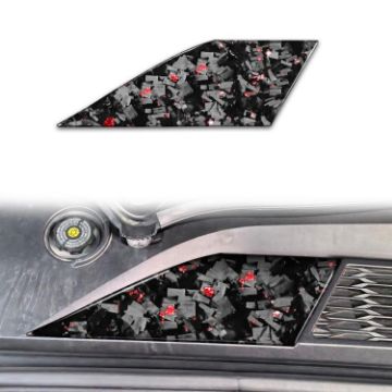 Gold Foil Carbon Fiber Front Storage Vent Sticker for Corvette C8 2020+ - 1