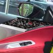 Gold Foil Carbon Fiber Car Door Stickers for Corvette C8 2020+ (2pcs, Red) - 4