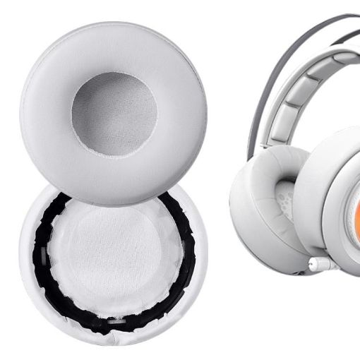 SteelSeries Siberia 650 Earpads - 2pcs Protein Leather (White) - 1